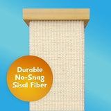 SmartCat Ultimate Scratching Post – Beige, Large 32 Inch Tower - Sisal Fiber, Simple Design - For All Cats SmartCat