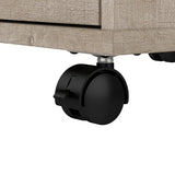 Bush Furniture Key West 60W L Shaped Desk with 2 Drawer Mobile File Cabinet in Washed Gray Bush Business Furniture