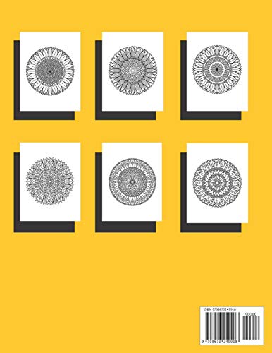 Mandala Sunflower Coloring Book: Beautiful Sunflowers Designs Gift for Kids Adults Teens Relaxation and Stress Relief Majosta