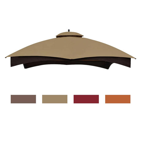 Eurmax USA High Performance Replacement Canopy Top for Lowe's Allen Roth Heavy Duty Gazebo Roof Gazebo Top with Air Vent 10X12 Gazebo Cover #GF-12S004B-1, Replacement Top Only (Khaki) Eurmax