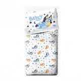 Jay Franco Bluey & Bingo Toddler Comforter Set - 4 Piece Bed Set Includes Sheet Set & Pillow Covers - Super Soft Clouds & Stars Kids Bedding Jay Franco
