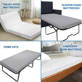 Cot Sheets 31" x 75", 2 Pack Cot Size Sheet Fitted with Narrow Twin/Camp Bunk/Rvs Bunk/Guest Beds/Army Cots/Trifold Mattress, Super Soft Breathable Microfiber Bed Cover, Bottom Sheet, Gray Coldwind