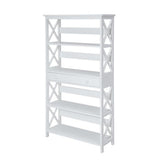 Convenience Concepts Oxford 5 Tier Bookcase with Drawer, White,11.75"D x 31.5"W x 59.75"H Convenience Concepts