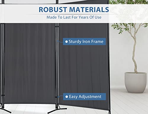Room Divider, 3 Panel Portable Privacy Screen with Metal Frame, Freestanding Fabric Room Dividers and Folding Privacy Screens for Home Office Dorm Separation, Dressing Screen Classroom Dividers Haiput Wam