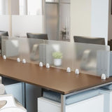 tonchean 4-Piece Desk Dividers Office Partitions, Privacy Desk Panel Protective, Privacy Screen with Clamps for Offices, Schools, Call Centers Workstation- 23.6“L x 15.8”W tonchean