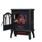 duraflame® 3D Infrared Quartz Electric Fireplace Stove Heater, Black Duraflame