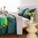 GRAT TIOC Gamer Comforter Sets for Teen Boys,Gaming Bedding Sets Twin,Video Game Bedspread,Game Gamepad Bedrooom Bed Set,Controller Gamer Home Decor 3 Piece GRAT TIOC