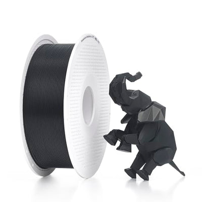 Bambu Lab Genuine Filament, 1.75mm PLA Wire Diameter Accuracy +/- 0.03 mm, RFID Included, No Mess Setup, Tangle-Free, with Genuine Reusable Spool, 1kg Black