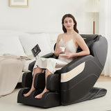 Real Relax Massage Chair, Full Body Zero Gravity Massage Recliner, with Auto Modes, LCD, Bluetooth, Foot Massage, Black Real Relax