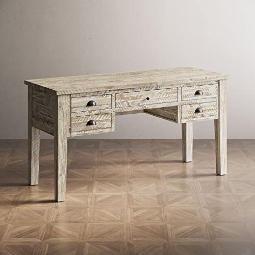 Jofran Inc. Artisan's Craft 5-Drawer Farmhouse Desk - WoodArtSupply