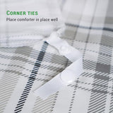 Gogreen 100% Cotton Duvet Cover Set - 2 Piece Soft Breathable Bedding Set, All Season Comforter Cover with Zipper Closure & Corner Buttons, Includes 2 Pillowcases (Christmas Plaid, Twin Size) Gogreen