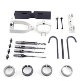 Woodworking Bench Mortiser Bench Drill Locator Set Square Hole Chisel Drilling Machine Location Tool Tenon Joint Mortising Attachment for Drill Press HaroldDol