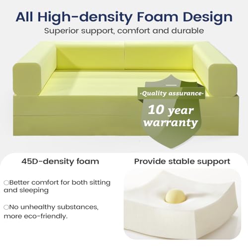 GEARIVY Folding Sofa Bed Convertable Corduroy Couch King Size Floor Sleeper 4-in-1 DIY Combination Modular Sofa Fold Out Futon Lounge Comfy Foldable Lazy cama for Living Room GEARIVY
