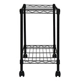 Oceanstar Portable 1-Tier Metal Rolling File Cart, Black,24 in Oceanstar