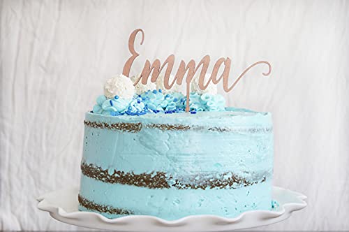 Custom Name Birthday Cake Topper Personalized Name Cake Topper for Baby Shower Gift for Birthday Graduation Cake Topper Made with Wood designLEE Studio