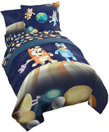 Jay Franco Kids Comforter Set Includes Sheets and Pillow Covers - Soft and Cozy Bed Set for Stylish Room Decor, Blue - Bluey & Bingo, 5 Piece Twin Jay Franco