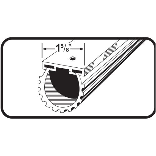 M-D Building Products 87643 9-Feet UniversalAluminum and Rubber Garage Door Bottom, Black M-D Building Products