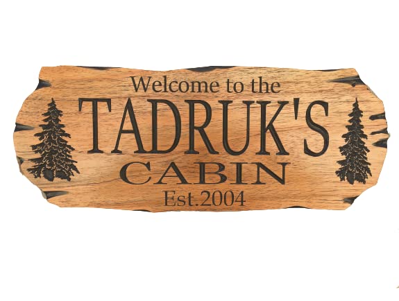 Personalized cabin sign Outdoor Sign Rustic Welcome Rustic Decor Family Wooden Sign Benchmark Signs And Gifts