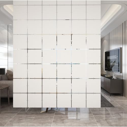 Yizunnu Hanging Room Divider,White DIY Panel Screens Partition,12 Pieces Wood-Plastic Panel Screen,Wall Dividers Room Decoration for Home Bedroom Office Shop Decor, 11.4" x 11.16" YIZUNNU