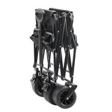 VEVOR Collapsible Folding Wagon Cart, 220lbs Heavy Duty Wagons Carts Foldable with Wheels, Outdoor Portable Garden Cart Utility Wagon for Groceries Camping Sports with Large Capacity & Drink Holder VEVOR