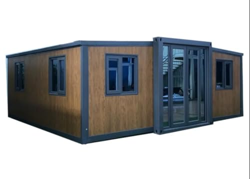 Expo Groups Portable 19x20 Ft Expandable Prefabricated Home 3+ bedrooms – Ideal for Hotels, Offices, Guard Houses, Shops, Villas, Complete Restroom, Pre-Wired (30FT) - WoodArtSupply