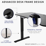VIVO Electric Height Adjustable 63 x 32 inch Stand Up Desk, Black Table Top, Black Frame, Standing Workstation with Preset Controller, 1B Series, DESK-KIT-1B1B VIVO