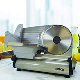 NESCO FS-200, Food Slicer, Gray, Aluminum with 7.5 inch Stainless Steel Blade, 180 watts, One Size Nesco