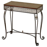 Touch of Class Charleston Ornate Openwork Console Table Bronze | Wood and Metal | Scroll Legs | Elegant Style Tables for Entryway, Hallway Touch of Class