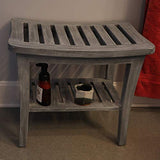 Redmon since 1883 Teak Shower Bench, Large, Weathered Gray Redmon
