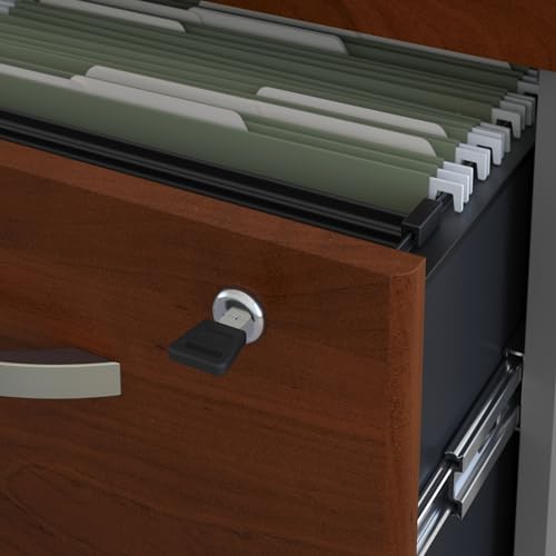 Bush Business Furniture Series C Mobile Under Desk Arrives Fully Assembled | Stylish 3 Drawer File Cabinet for Professional or Home Office, Hansen Cherry Bush Business Furniture