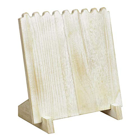 MOOCA Wooden Plank Necklace Holder Organizer For 8 Necklaces, Necklace Stand, Jewelry Display for Vendors, Necklace Display Stand, Jewelry Display for Selling, Washed White Color MOOCA