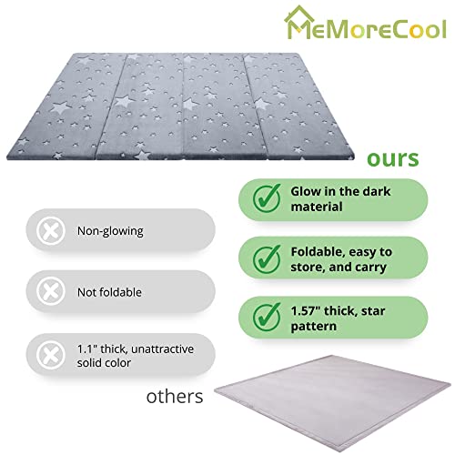 MeMoreCool Kids Floor Mattress, Play Mat Muscle Mat Large 6x4 FT, Thicken Foam Futon Mattress for Playroom, Foldable Sleeping Crawling Pad for Children’s Play Area MeMoreCool