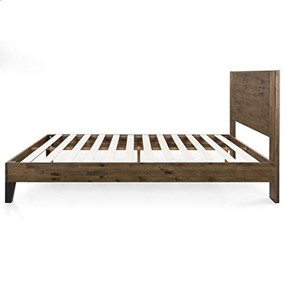 ZINUS Tonja Queen Wood Platform Bed with Headboard – Sturdy Mattress Foundation with Wood Slat Support, Easy Assembly - WoodArtSupply