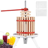 VEVOR Fruit Wine Press, 3.2 Gallon/12L, Solid Wood Basket with 6 Blocks, Manual Juice Maker, Cider Apple Grape Tincture Vegetables Honey Olive Oil Making Press with Pole Handle Bar for Kitchen, Home VEVOR