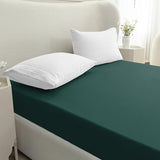Mocassi California King Fitted Sheet - Deep Pocket Cooling Sheets up to 16 inch - Hotel Luxury 1800 Premier - Softest Sheets - Wrinkle Resistant - 1 Single Bottom Fitted Sheet, Cali King, Forest Green Mocassi