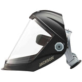 Jackson Safety Lightweight MAXVIEW Premium Face Shield - Mask with 370 Speed Dial Ratcheting Headgear, ANSI Z87.1, for Work, Grinding, Cutting - Anti Fog Coating - Clear Tint Jackson Safety