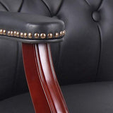 Boss Office Products Ivy League Executive Guest Chair, Vinyl, Black Boss Office Products