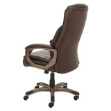 Alera Alera Veon Series Executive High-Back Bonded Leather Chair, Supports Up to 275 Lb, Brown Seat/Back, Bronze Base Alera