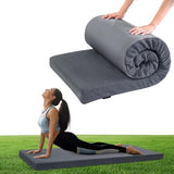 HOMBYS Memory Foam Camping Mattress Pad,Portable Sleeping Pad for Adult,Waterproof Cot Mattress,Roll Up Floor Mattress,Foldable Backpacking Travel Bed for Hiking,Guest Bed (Grey, COT: 72"x24"x3") HOMBYS