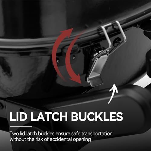 Royal Gourmet GT2005 2-Burner Portable Propane Gas Grill with Foldable Side Tables & Foldable Support Legs, Tabletop Gas Grill with Warming Rack for for Outdoor Cooking & Grilling, Black Royal Gourmet