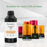 ApexMaker 3D Printer Engineer Resin 395-405nm High Hardness Photopolymer Resin, Used for 3D Printing of Functional Gadgets and Models for 4K 8K LCD/DLP 3D Printer(Engineer Orange,1000g)