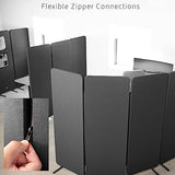 VIVO Freestanding 72 x 66 inch Privacy Panel, Cubicle Divider, Acoustic Wall Partition, x3 24 inch Panels, Dark Gray, PP-3-T072D VIVO