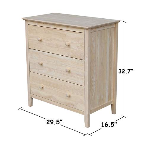 International Concepts Dresser with 3 Drawers - Thumbnail 2