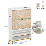 Tribesigns Shoe Cabinet, 3 Flip Drawers Shoe Storage Cabinet, Freestanding 24 Pair Shoe Rack Organizer, Wooden Tipping Shoe Closet Dresser for Entryway, Hallway, Bedroom, Living Room Tribesigns