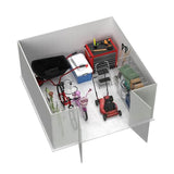 Absco Premier Storage Sheds, 10'x10' Metal Garage, DIY Backyard Shed, Utility Tool Storage, Weather & Wind Resistant Aluminum Panels & Steel Frame, Maintenance-Free, 12 Year Warranty, Surfmist White ABSCO