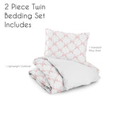Sweet Jojo Designs 2-Piece Twin Comforter Set (Pink Bows) for Girls, Kids, Teen, College Bed Room incl. Single Size Bedding & Sham (Blush, Bow for The Ballerina, Ballet Dancer, Princess Collection) Sweet Jojo Designs