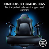Razer Iskur V2 Gaming Chair: Adaptive Lumbar Support - Adjustable Lumbar Curve - High Density Foam Cushions - Reactive Seat Tilt &152-degree Recline - 4D Armrests - Synthetic Leather - Black Razer