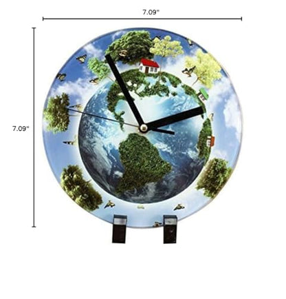 POVOKICI US Stock, 20PCS Sublimation Blank Glass Photo Frame with Glossy Round Clock