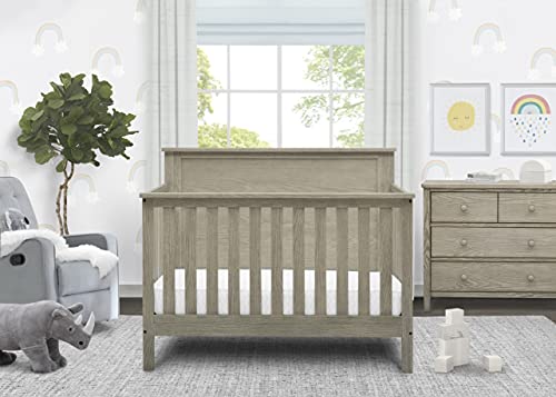 Delta Children Middleton 4-in-1 Convertible Baby Crib, Textured Limestone