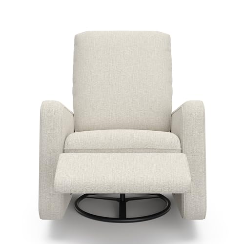 Graco Teddi Power Recliner Swivel Glider, Electronic Power Recline, Oeko-TEX 100 Certified, USB-A & USB-C Charger, Premium Cushioning & Comfort – (Dune Basketweave)